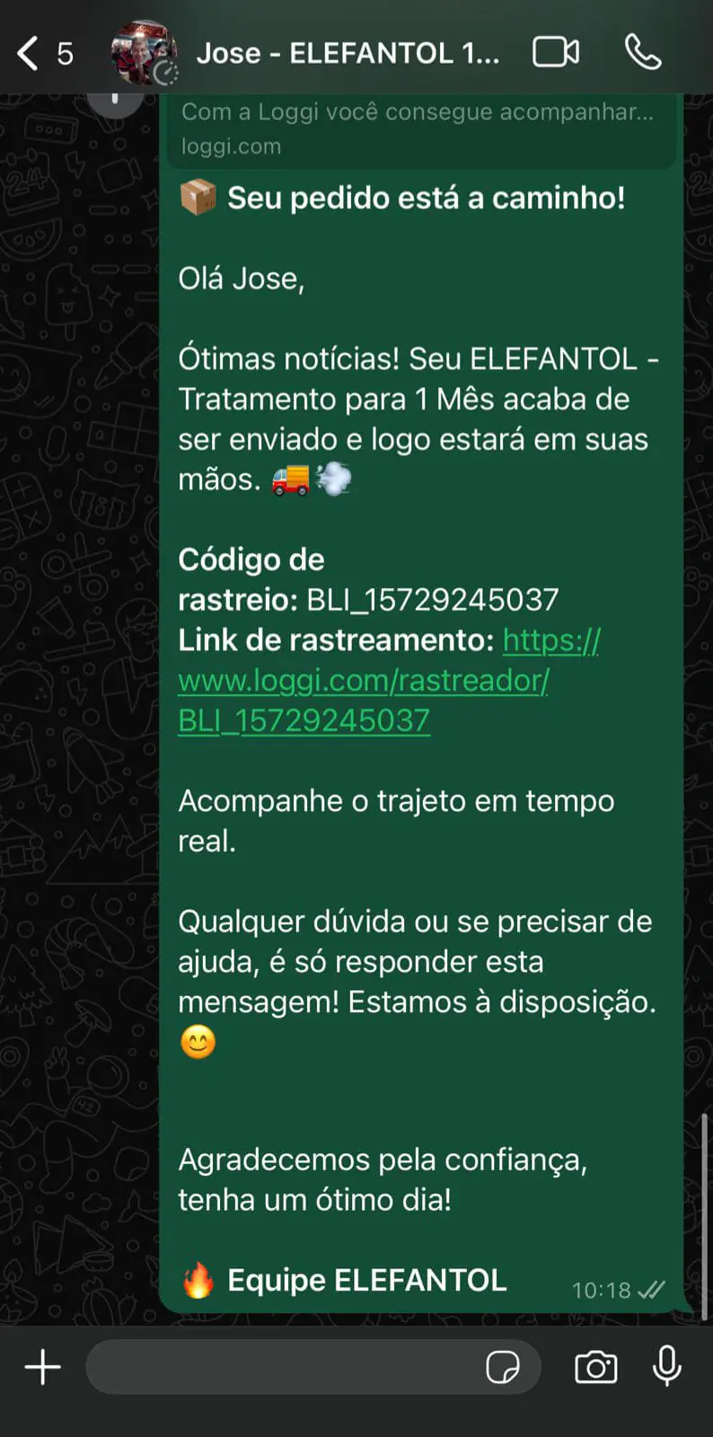 Entrega do José