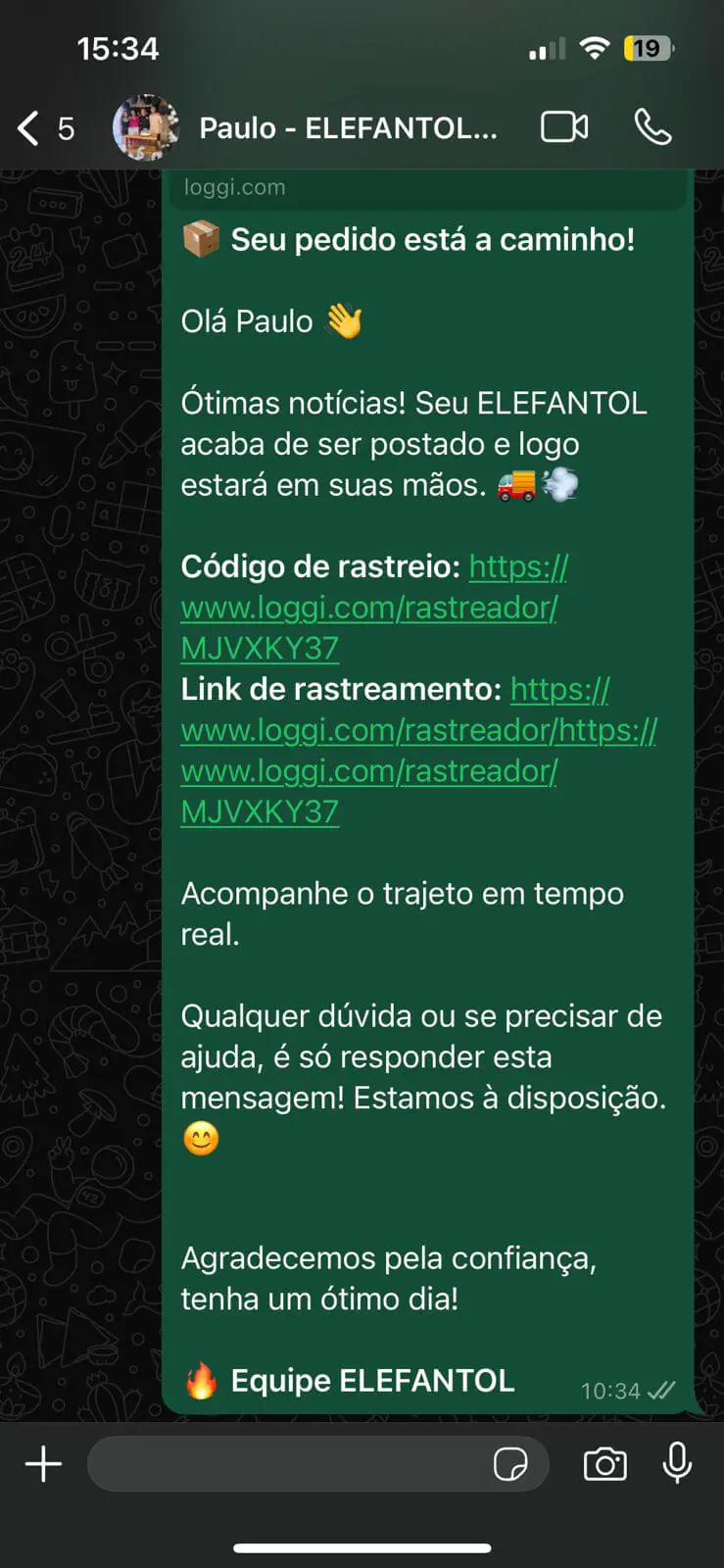 Entrega do Paulo